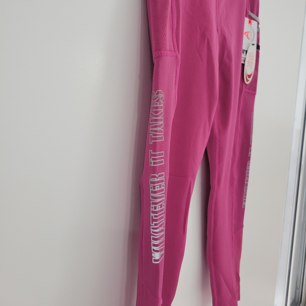 TKO- Pink Yoga Leggings Heather Pink Extra Large - Picture 5 of 14